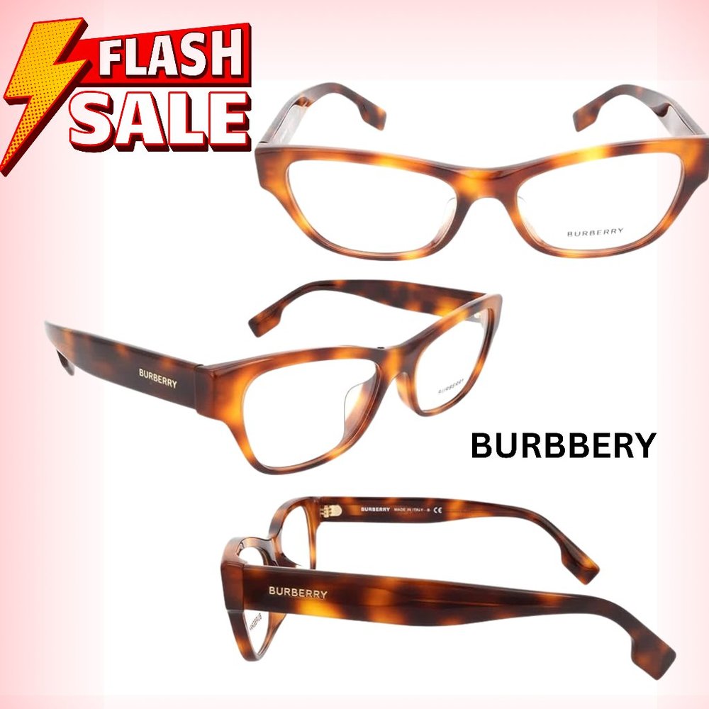 NEW AUTHENTIC Burberry BE 2302 F 3316 Light Havana Eyeglasses